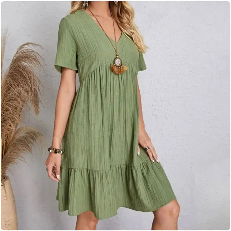 Iris - Peplum Loose Fit Flare Dress