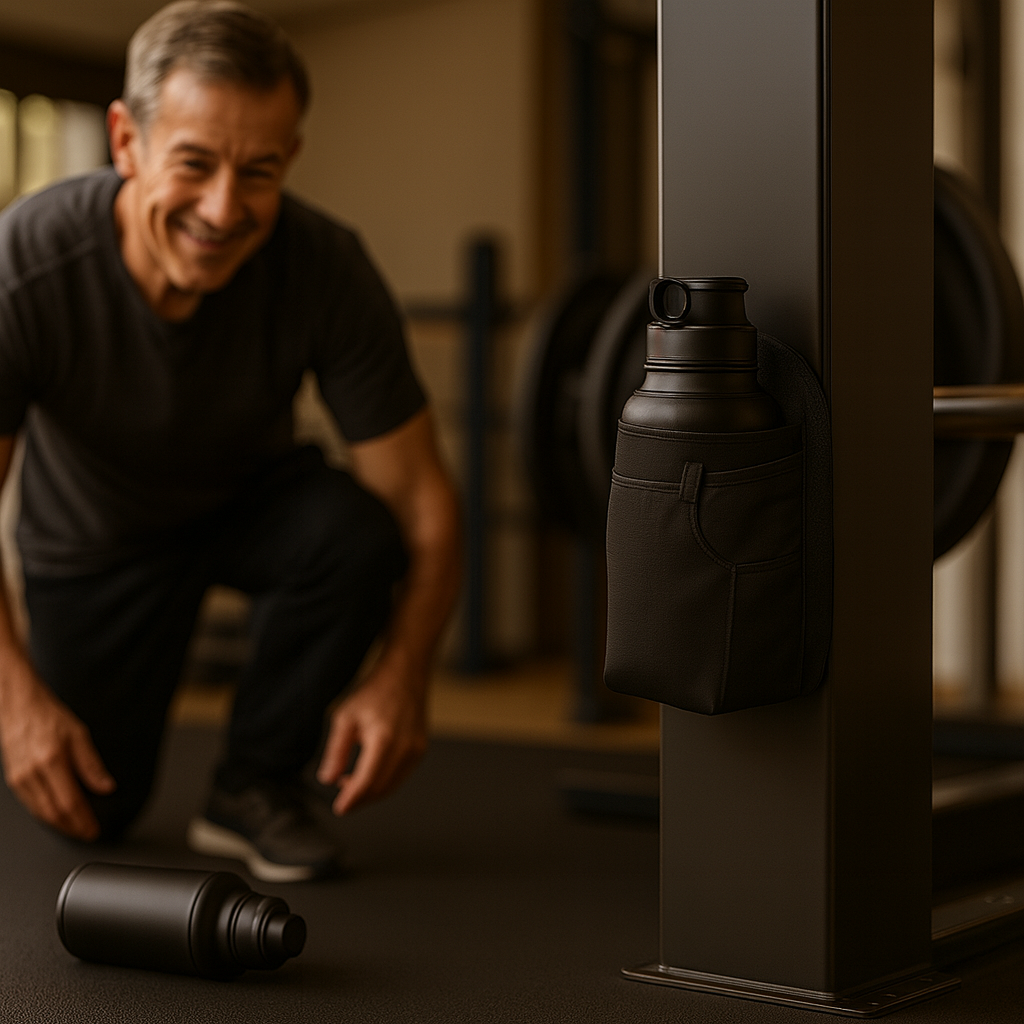 Magnetic Bottle Holder – No More Bending Down at the Gym