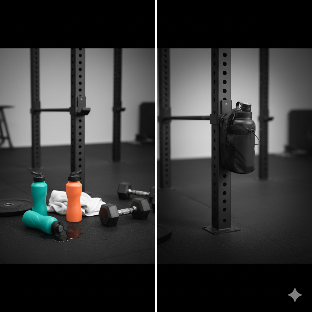 Magnetic Bottle Holder – No More Bending Down at the Gym