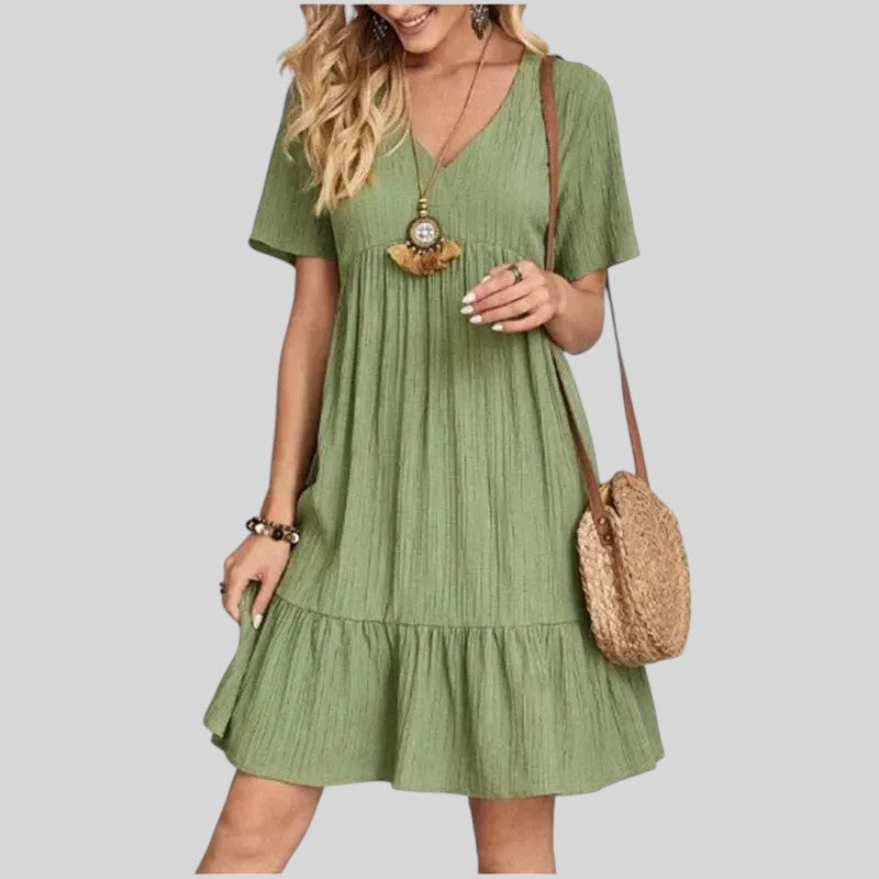 Iris - Peplum Loose Fit Flare Dress