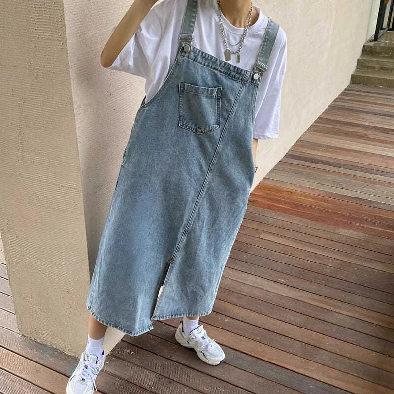 Maya - Denim Loose Overall Dress