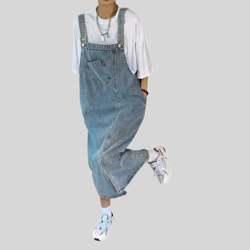 Maya - Denim Loose Overall Dress