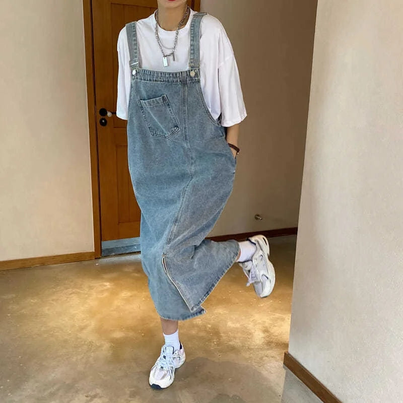 Maya - Denim Loose Overall Dress